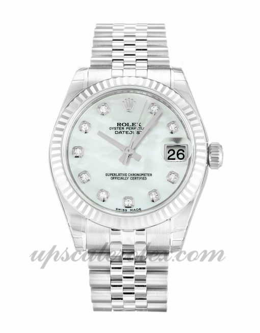 Ladies Rolex Datejust Lady 178274 31 MM Case Automatic Movement Mother of Pearl - White Diamond Dial