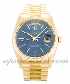 Mens Rolex Day-Date 18248 36 MM Case Automatic Movement Blue Dial
