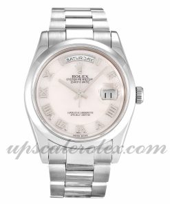 Mens Rolex Day-Date 118209 36 MM Case Automatic Movement Mother of Pearl - White Dial
