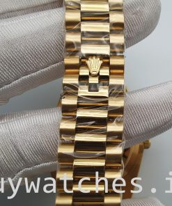 Rolex Day-Date 128348rbr Gold With Diamonds 36 mm Automatic Watch